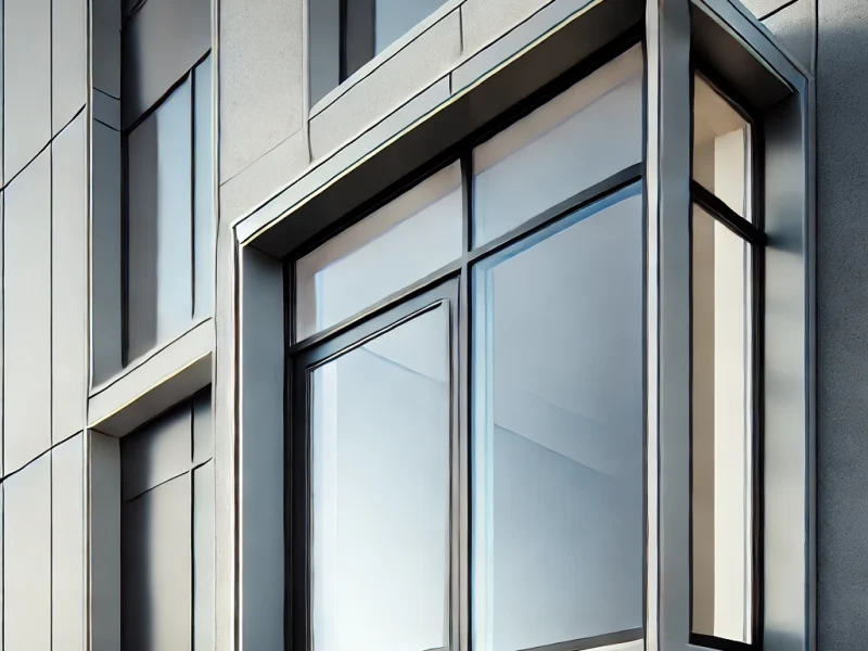 DALL·E 2024-09-09 18.36.12 - A realistic image of a modern aluminum window installed in a building. The window features sleek aluminum frames with a clean, minimalist design, show